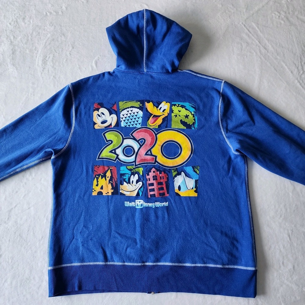 Disneyland Disney Parks‎ Hoodie Mens 2XL Zip Up Sweatshirt Jacket Mickey 2020